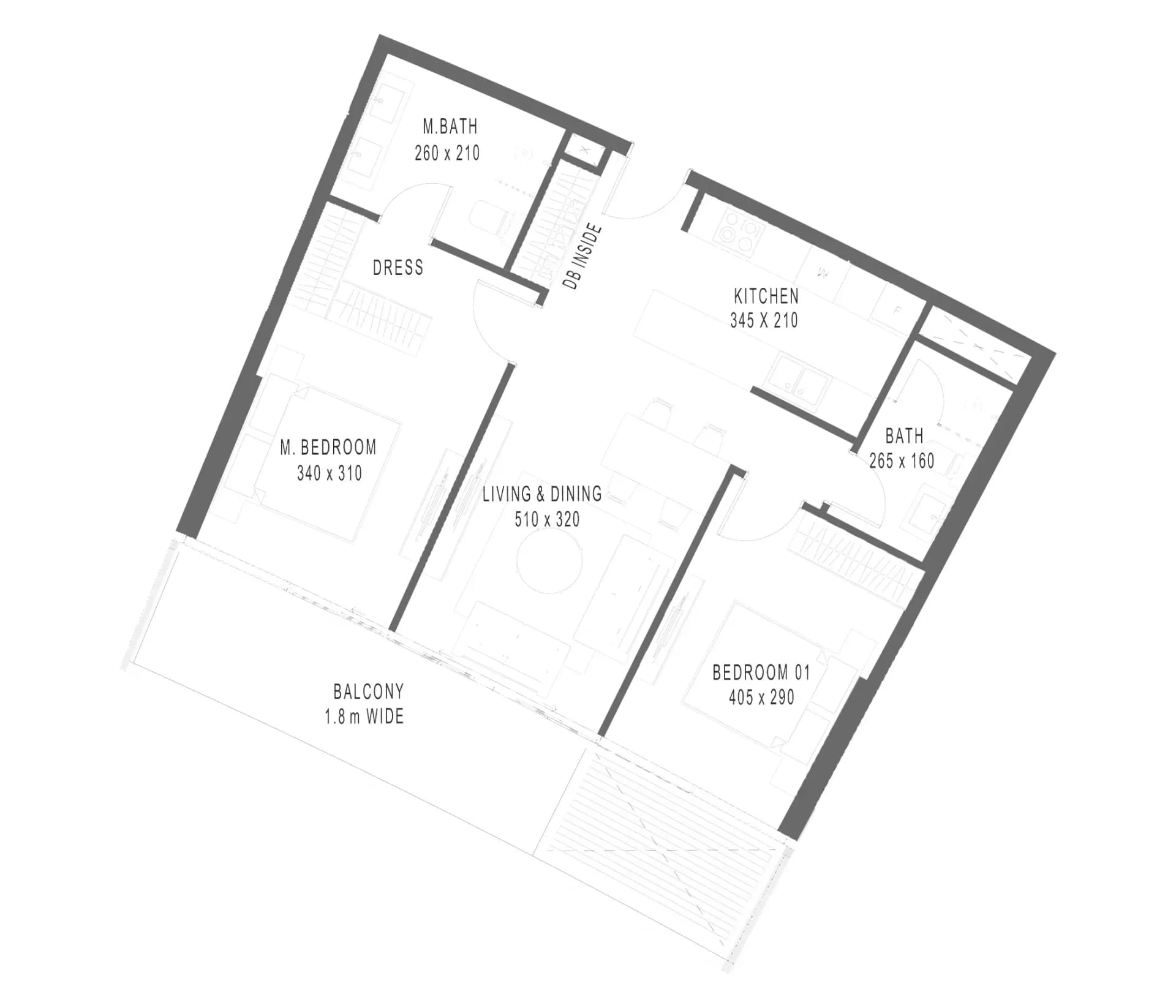 Marlin 2 — 2 Bedroom Apartment