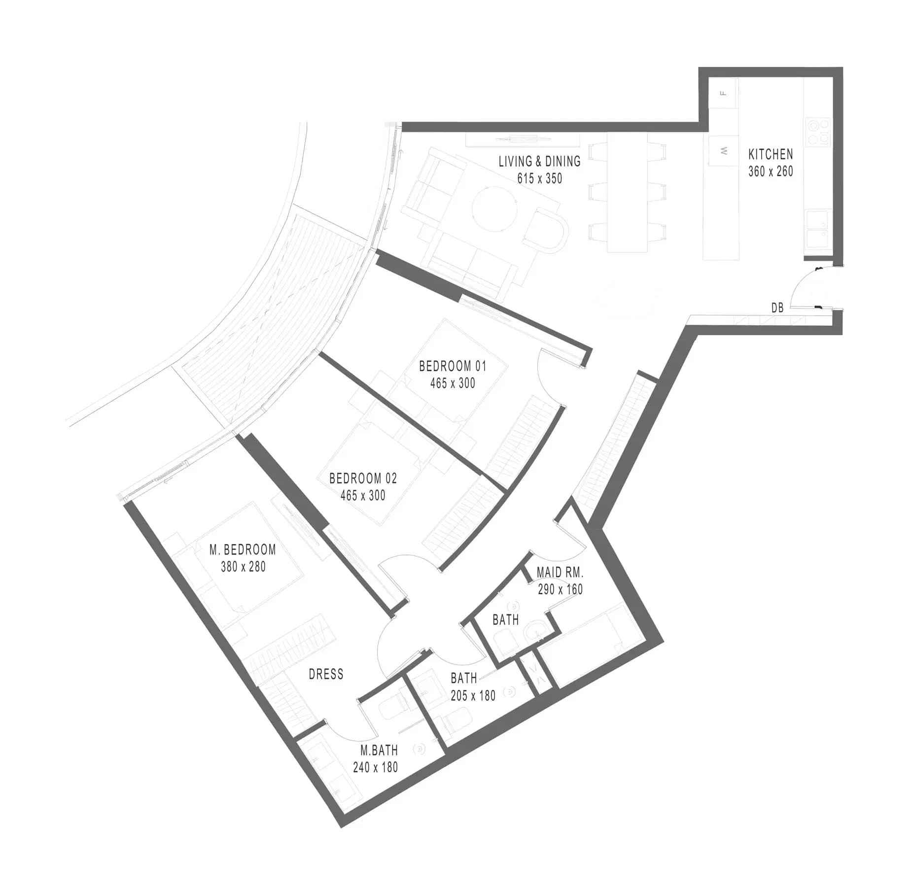 Marlin 2 — 3 Bedroom Apartment