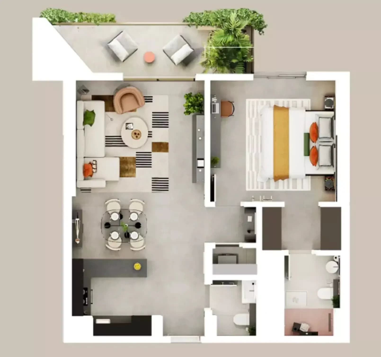 Magenta Tower at Rise by Athlon — 1 Bedroom Apartment