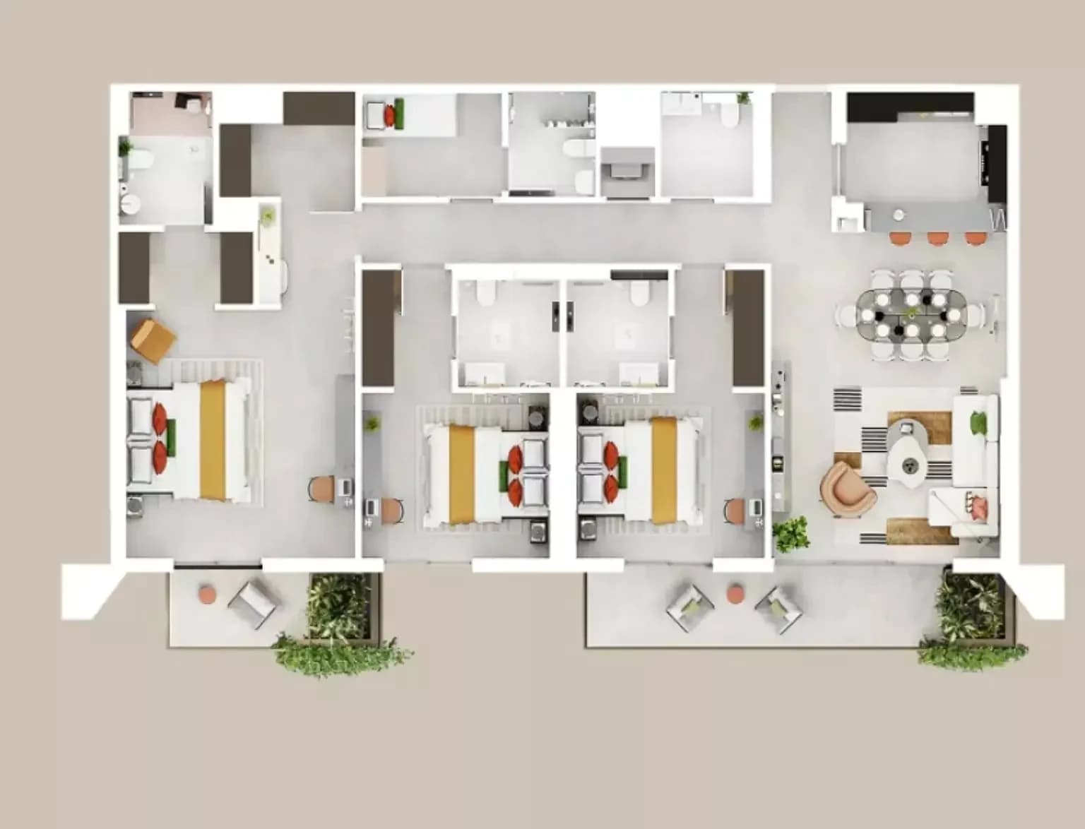 Magenta Tower at Rise by Athlon — 3 Bedroom Apartment