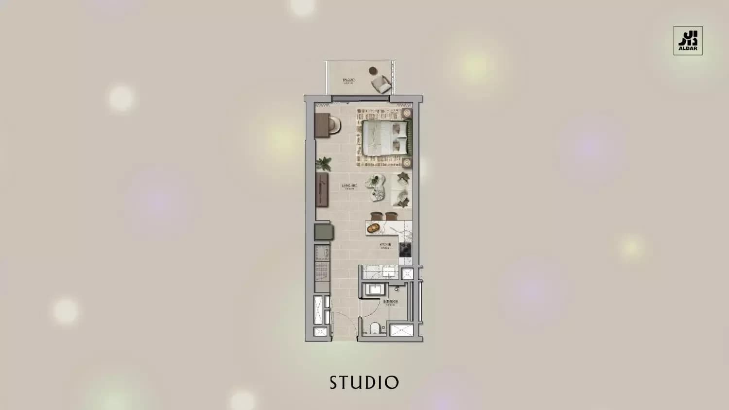 Yas Park Place — Studio floor plan