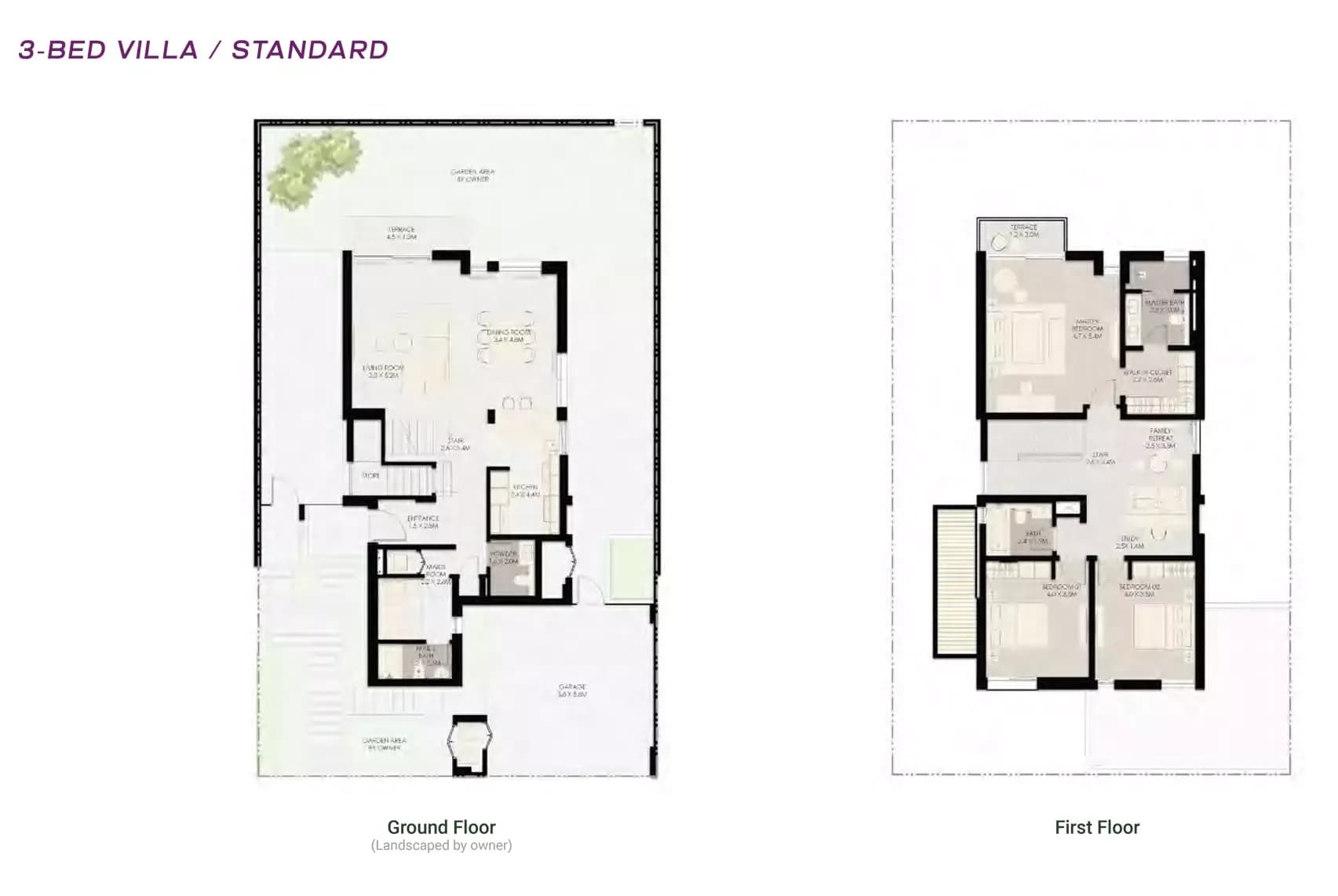 Athlon — 3 Bedroom Villa floor plan