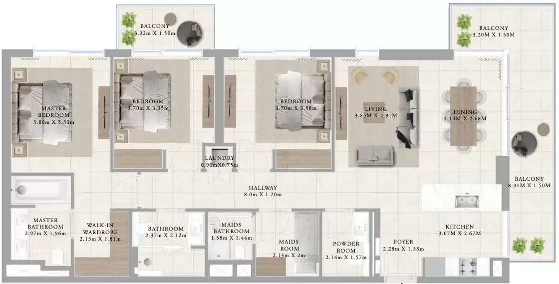 1 Bedroom Apartment